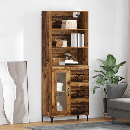 vidaXL Highboard Altholz 69,5 x 34 x 180 cm Holzwerkstoff