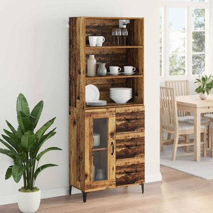 vidaXL Highboard Altholz 69,5 x 34 x 180 cm Holzwerkstoff