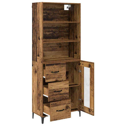 vidaXL Highboard Altholz 69,5 x 34 x 180 cm Holzwerkstoff