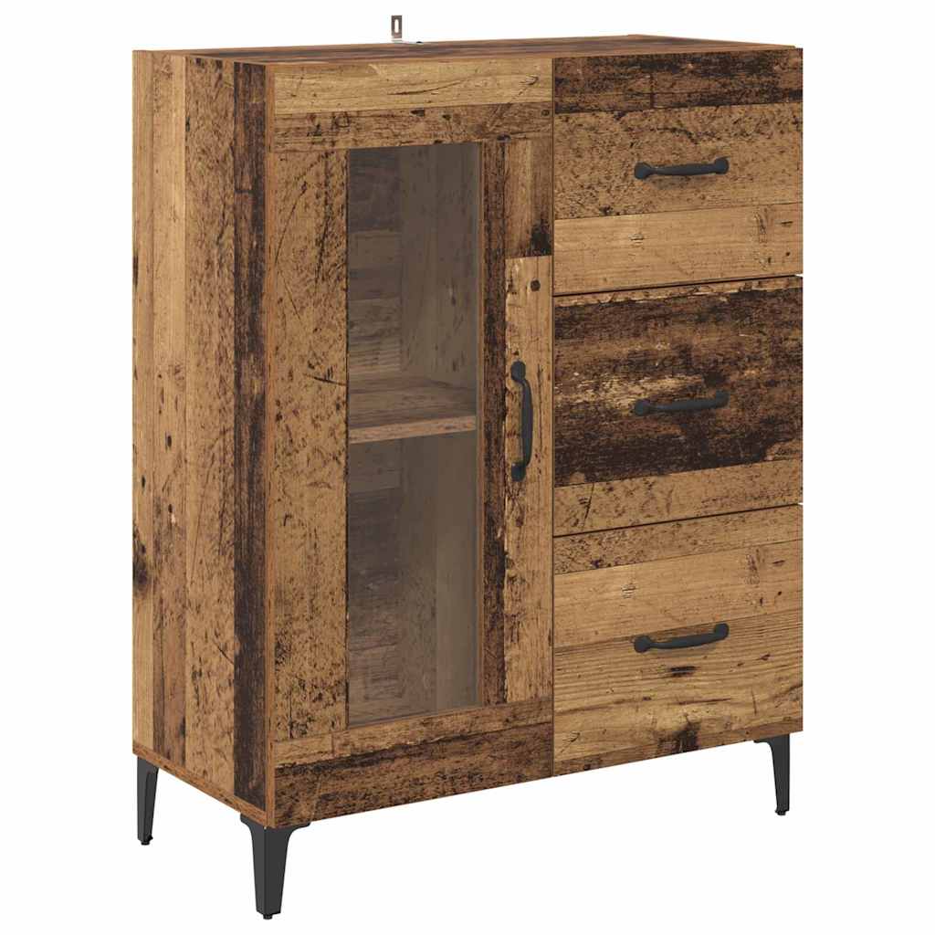 vidaXL Highboard Altholz 69,5 x 34 x 180 cm Holzwerkstoff