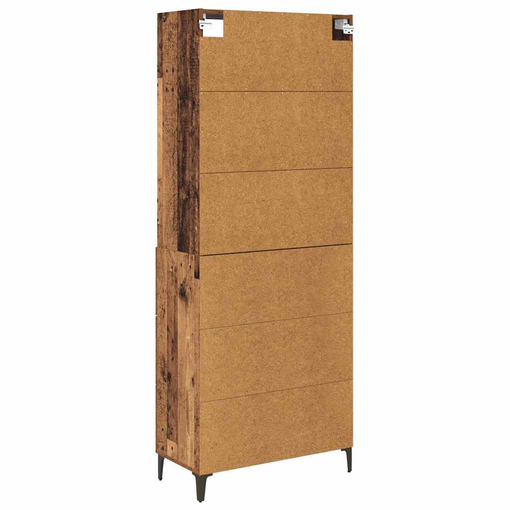 vidaXL Highboard Altholz 69,5 x 34 x 180 cm Holzwerkstoff