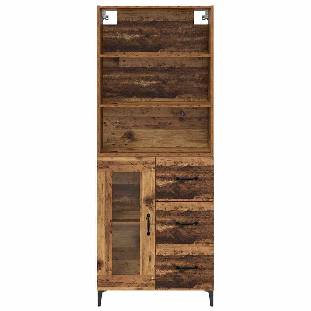 vidaXL Highboard Altholz 69,5 x 34 x 180 cm Holzwerkstoff