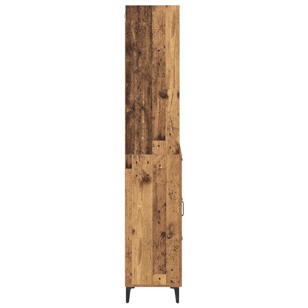 vidaXL Highboard Altholz 69,5 x 34 x 180 cm Holzwerkstoff