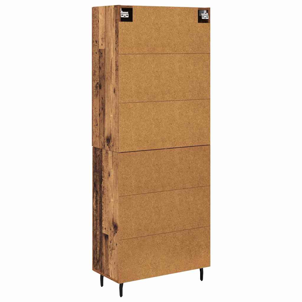 Highboard 2 pcs Altholz Holzwerkstoff