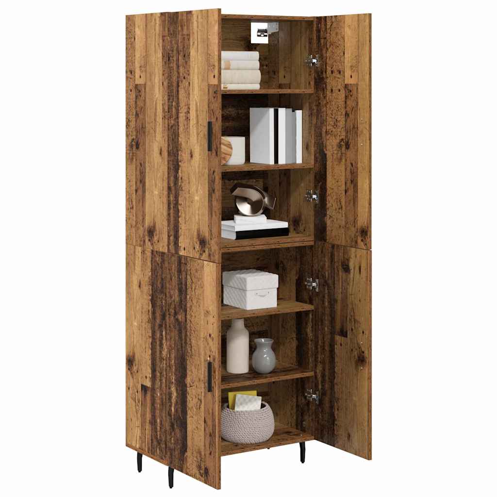 Highboard 2 pcs Altholz Holzwerkstoff