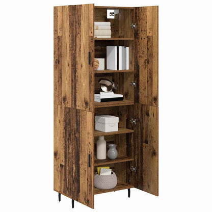 Highboard 2 pcs Altholz Holzwerkstoff