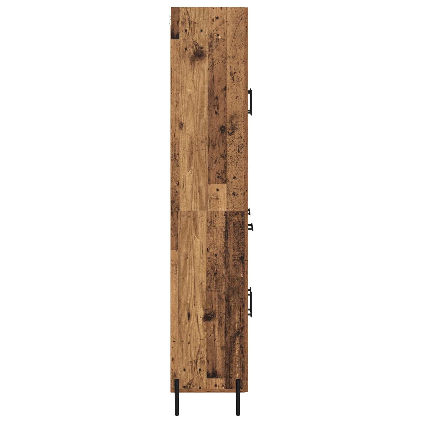 vidaXL Highboard Wandmontiert Altholz 69,5 x 34 x 180 cm Holzwerkstoff