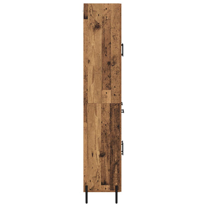 vidaXL Highboard Wandmontiert Altholz 69,5 x 34 x 180 cm Holzwerkstoff