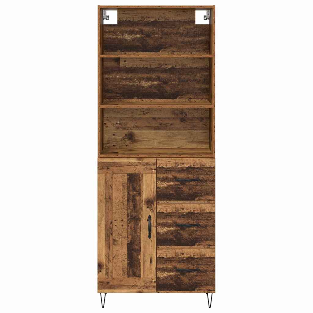 Highboard mit Schubladen 2 pcs Altholz Holzwerkstoff