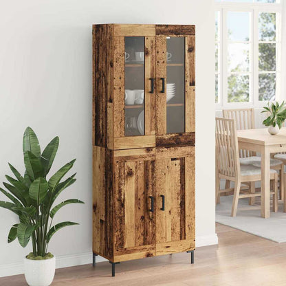 vidaXL Highboard 2 pcs Altholz Holzwerkstoff