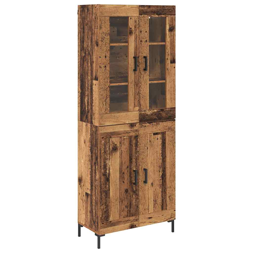 vidaXL Highboard 2 pcs Altholz Holzwerkstoff
