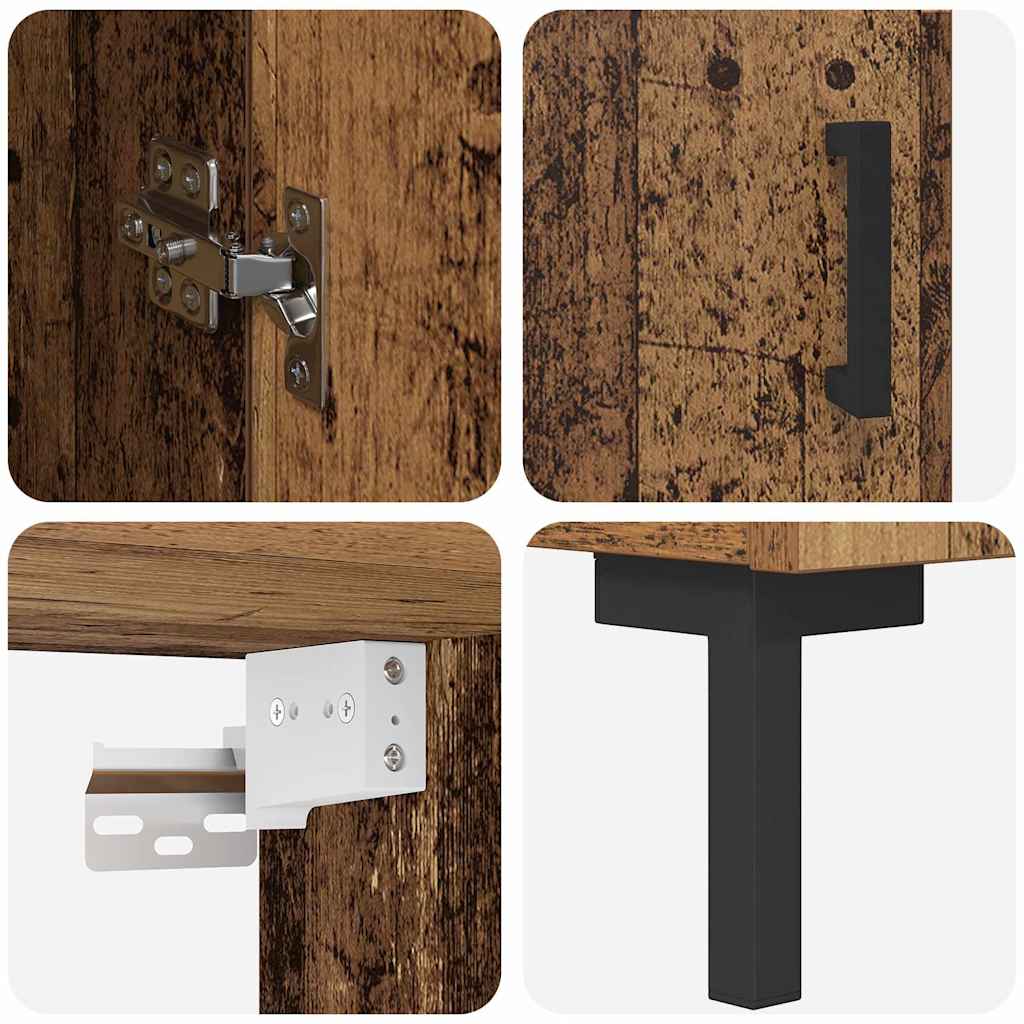 vidaXL Highboard 2 pcs Altholz Holzwerkstoff