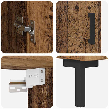 vidaXL Highboard 2 pcs Altholz Holzwerkstoff