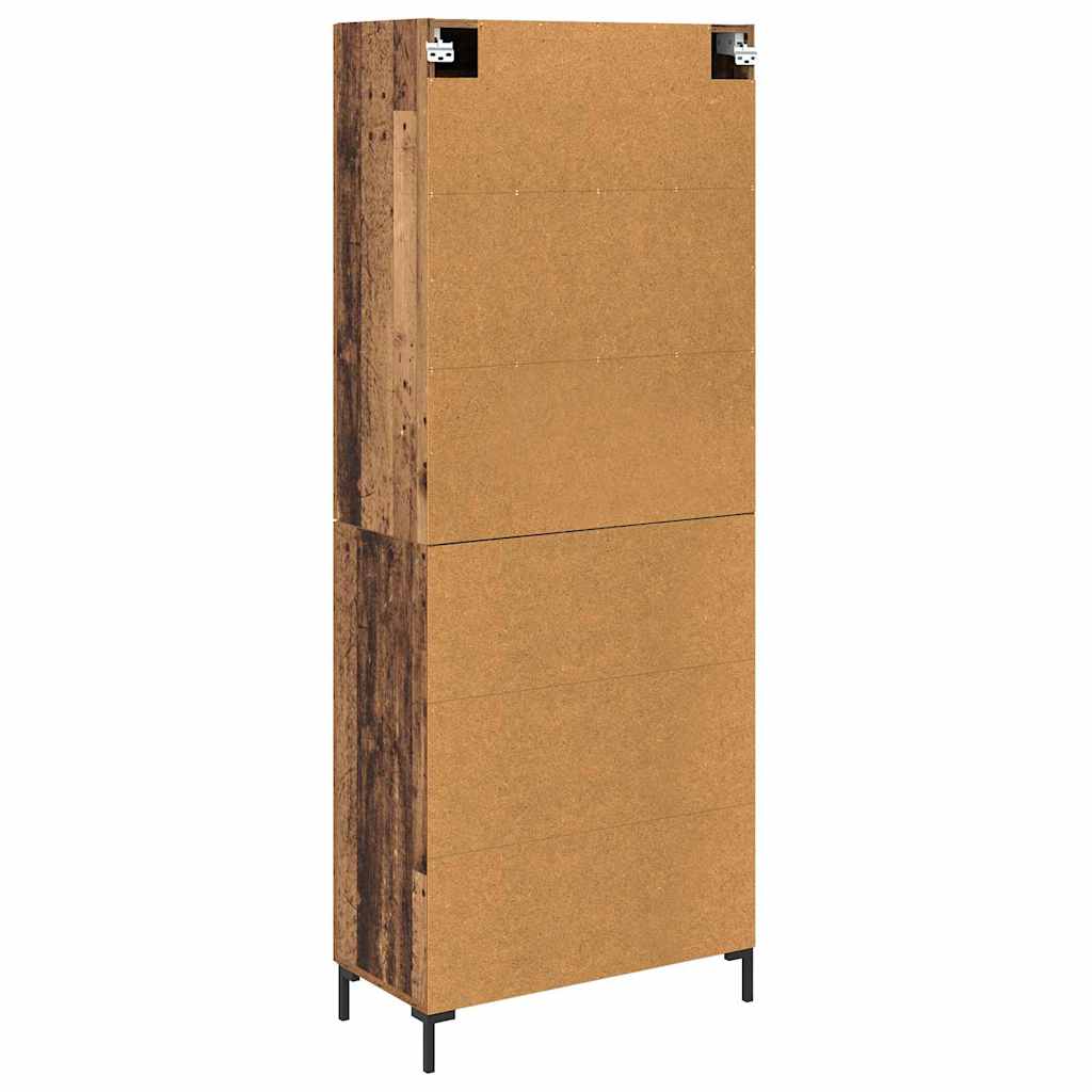 vidaXL Highboard 2 pcs Altholz Holzwerkstoff