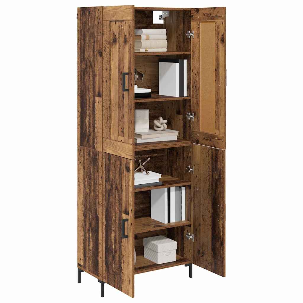 vidaXL Highboard 2 pcs Altholz Holzwerkstoff