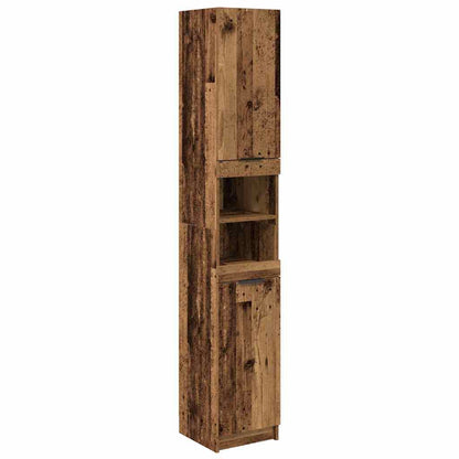 Badezimmerschrank-Set mit Regal 3 pcs Altholz Holzwerkstoff