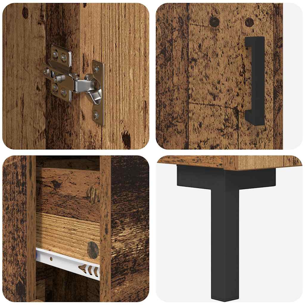 Highboard mit Schubladen 2 pcs Altholz Holzwerkstoff