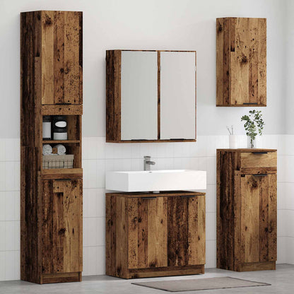 vidaXL Badezimmermöbel-Set mit Schubladen 5 pcs Altholz Holzwerkstoff