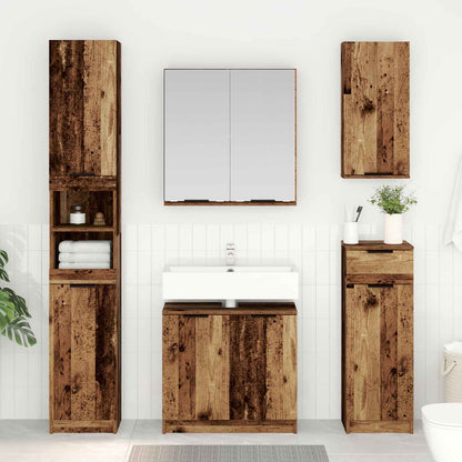 vidaXL Badezimmermöbel-Set mit Schubladen 5 pcs Altholz Holzwerkstoff