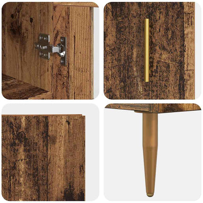vidaXL Highboard 2 pcs Altholz Holzwerkstoff