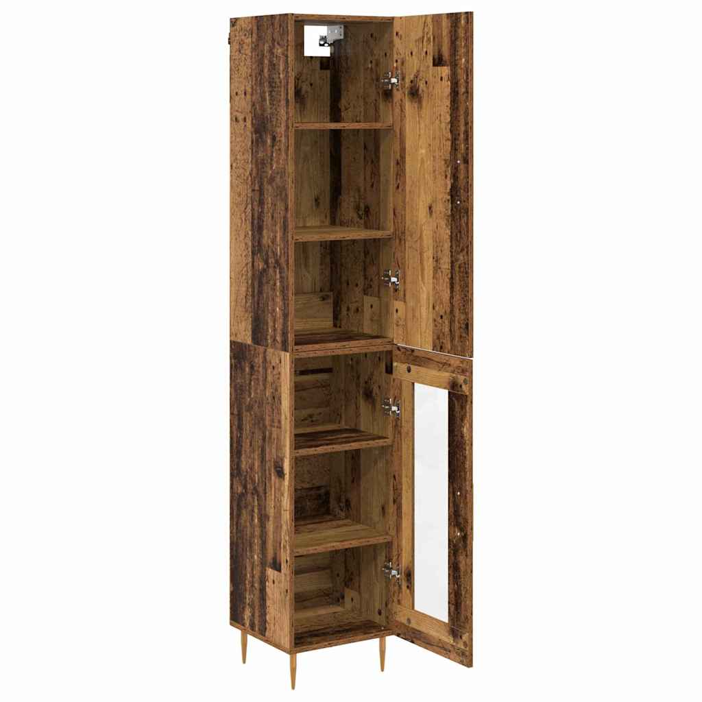 vidaXL Highboard 2 pcs Altholz Holzwerkstoff