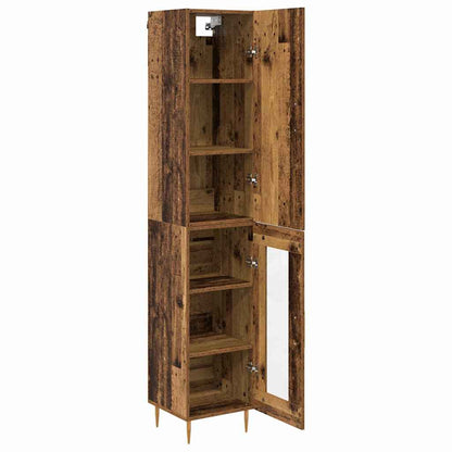vidaXL Highboard 2 pcs Altholz Holzwerkstoff