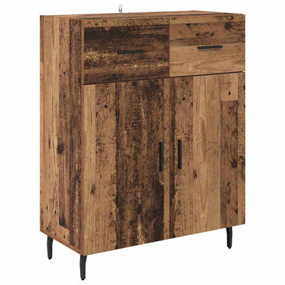 Highboard Altholz 69,5 x 34 x 180 cm Engineered Wood und Glas