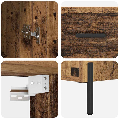 vidaXL Highboard 2 pcs Altholz Holzwerkstoff