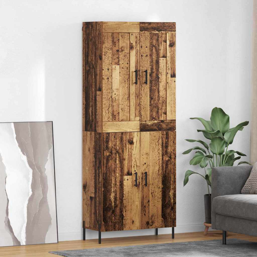 vidaXL Highboard 2 pcs Altholz Holzwerkstoff