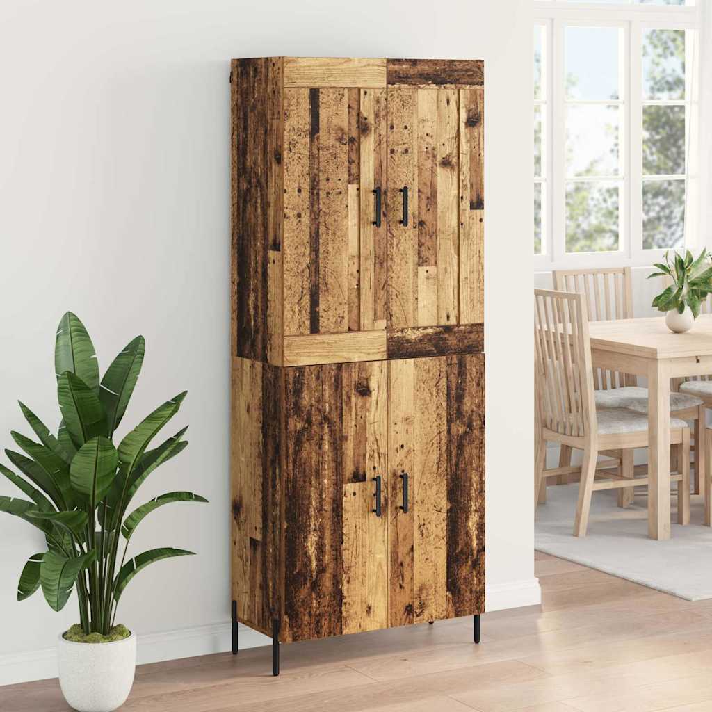 vidaXL Highboard 2 pcs Altholz Holzwerkstoff