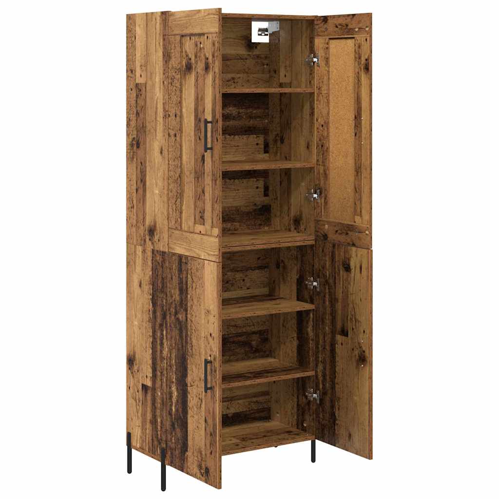 vidaXL Highboard 2 pcs Altholz Holzwerkstoff