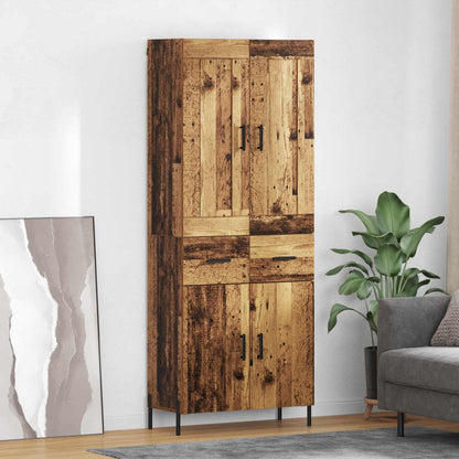 vidaXL Highboard 2 pcs Altholz Holzwerkstoff