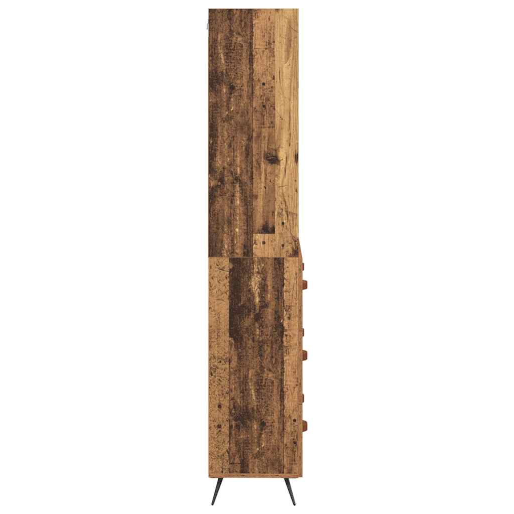 Highboard Altholz 69,5 x 34 x 180 cm Holzwerkstoff