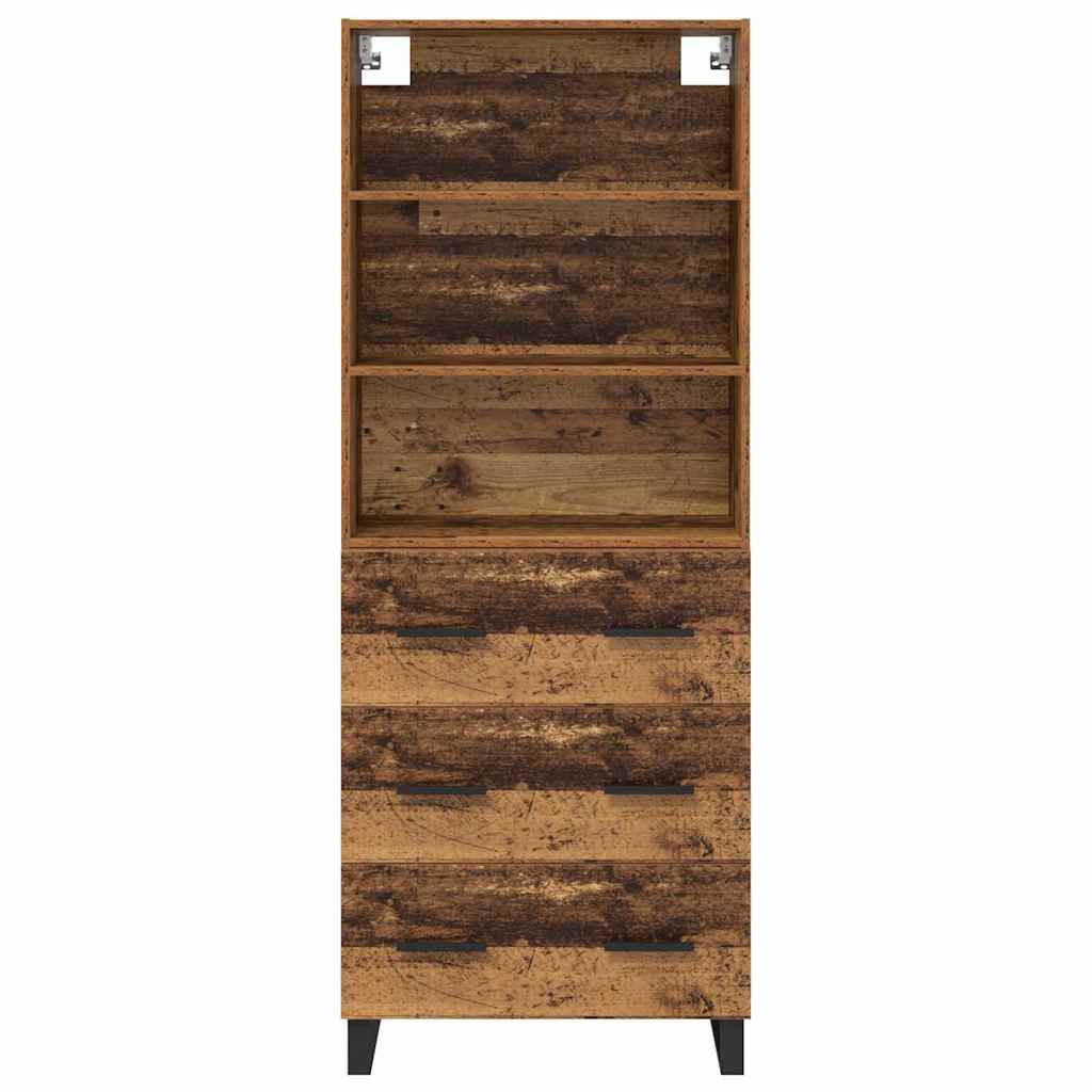 vidaXL Highboard Altholz 69,5 x 34 x 180 cm Holzwerkstoff