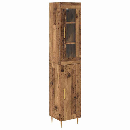 Highboard 2 pcs Altholz Holzwerkstoff