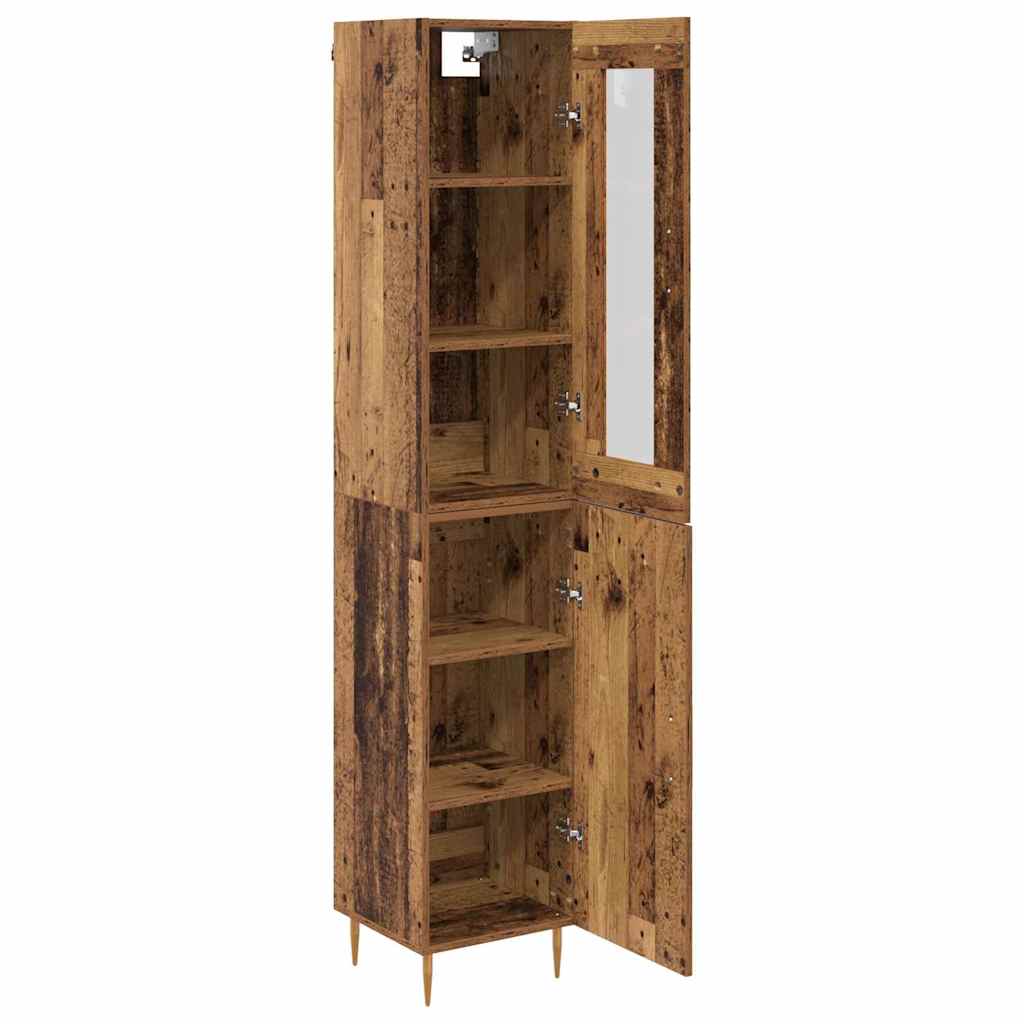 Highboard 2 pcs Altholz Holzwerkstoff