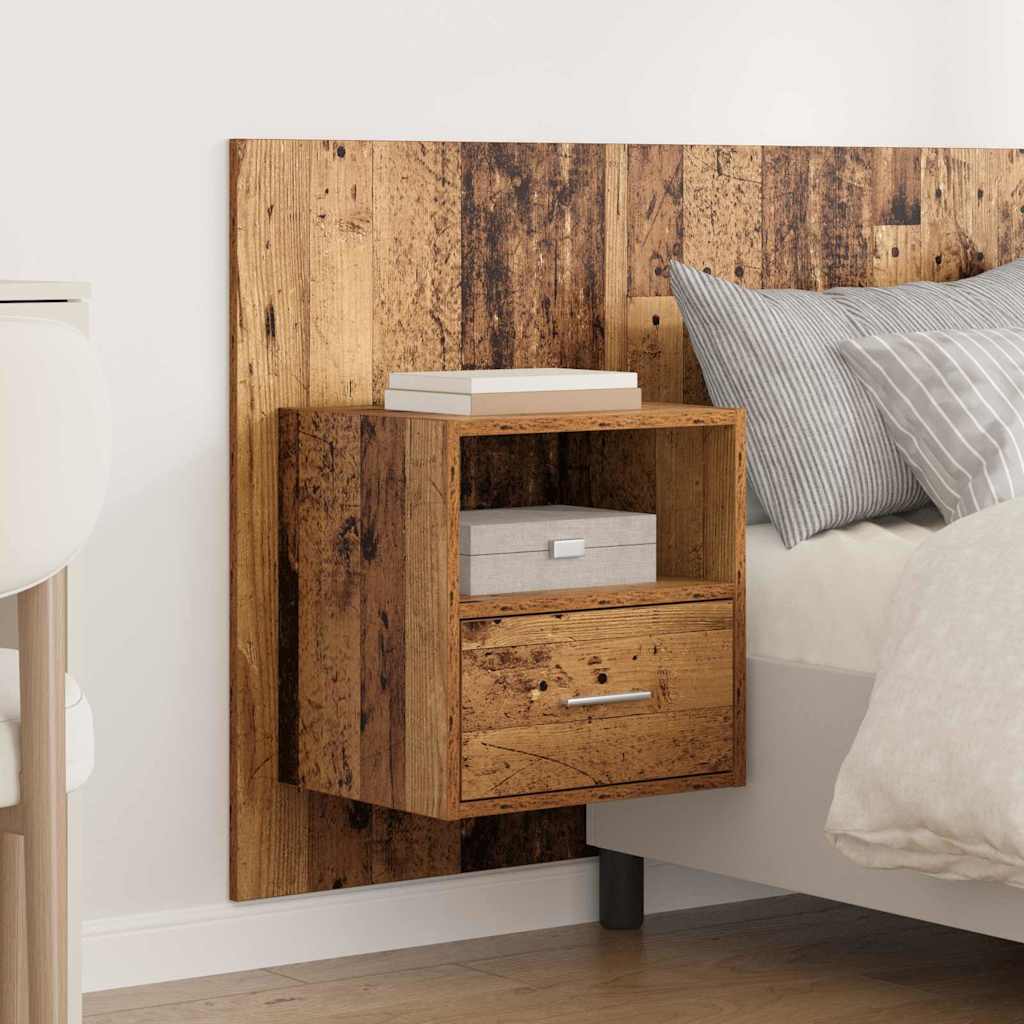 vidaXL Kopfteil mit Schrank mit Schubladen 3 pcs Altholz Holzwerkstoff