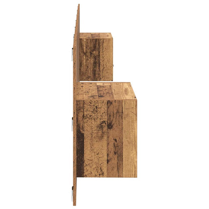 vidaXL Kopfteil mit Schrank mit Schubladen 3 pcs Altholz Holzwerkstoff