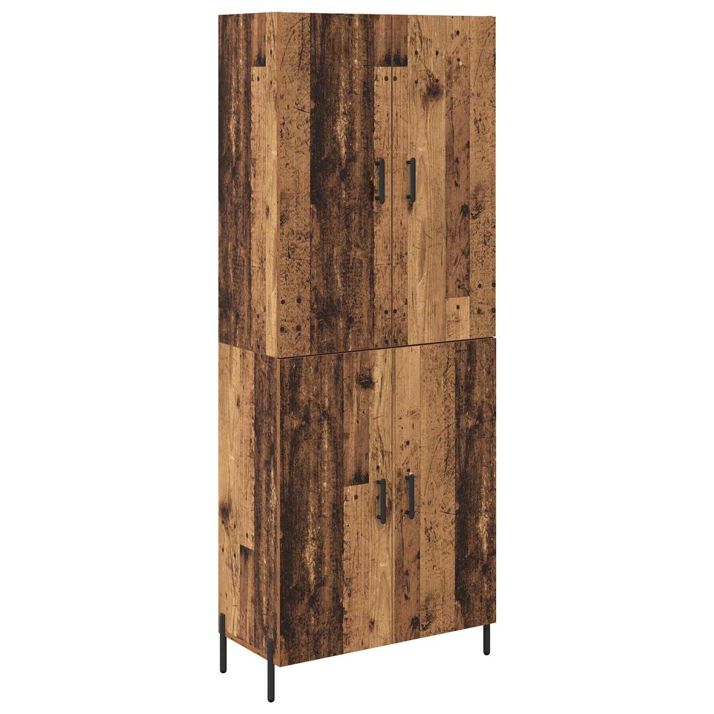 vidaXL Highboard Wandmontiert Altholz 69,5 x 34 x 180 cm Holzwerkstoff