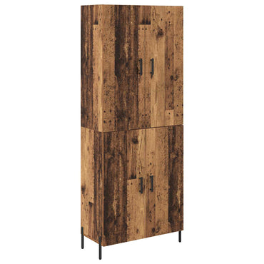 vidaXL Highboard Wandmontiert Altholz 69,5 x 34 x 180 cm Holzwerkstoff