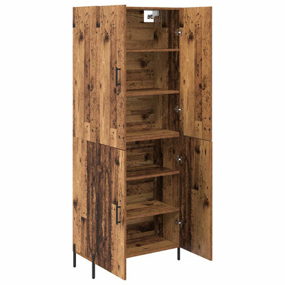 vidaXL Highboard Wandmontiert Altholz 69,5 x 34 x 180 cm Holzwerkstoff