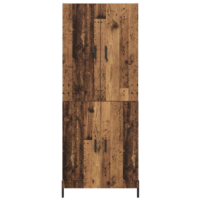 vidaXL Highboard Wandmontiert Altholz 69,5 x 34 x 180 cm Holzwerkstoff