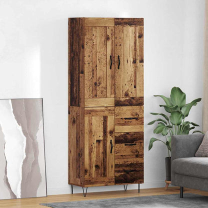 vidaXL Highboard Altholz 69,5 x 34 x 180 cm Holzwerkstoff