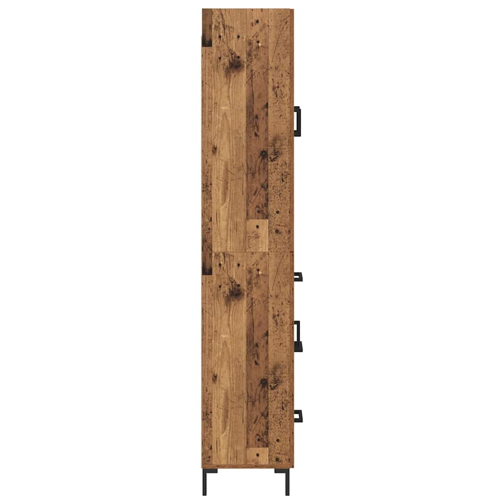 vidaXL Highboard Wandmontiert Altholz 69,5 x 34 x 180 cm Holzwerkstoff