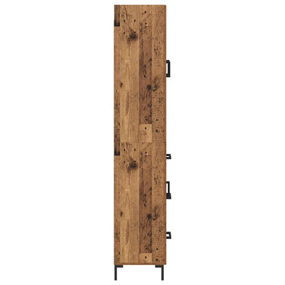 vidaXL Highboard Wandmontiert Altholz 69,5 x 34 x 180 cm Holzwerkstoff