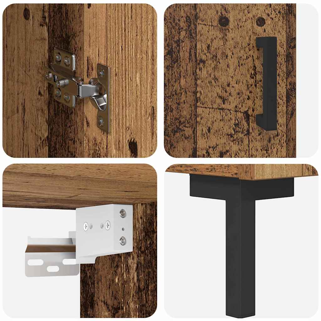 vidaXL Highboard 2 pcs Altholz Holzwerkstoff