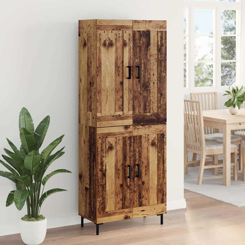 vidaXL Highboard 2 pcs Altholz Holzwerkstoff