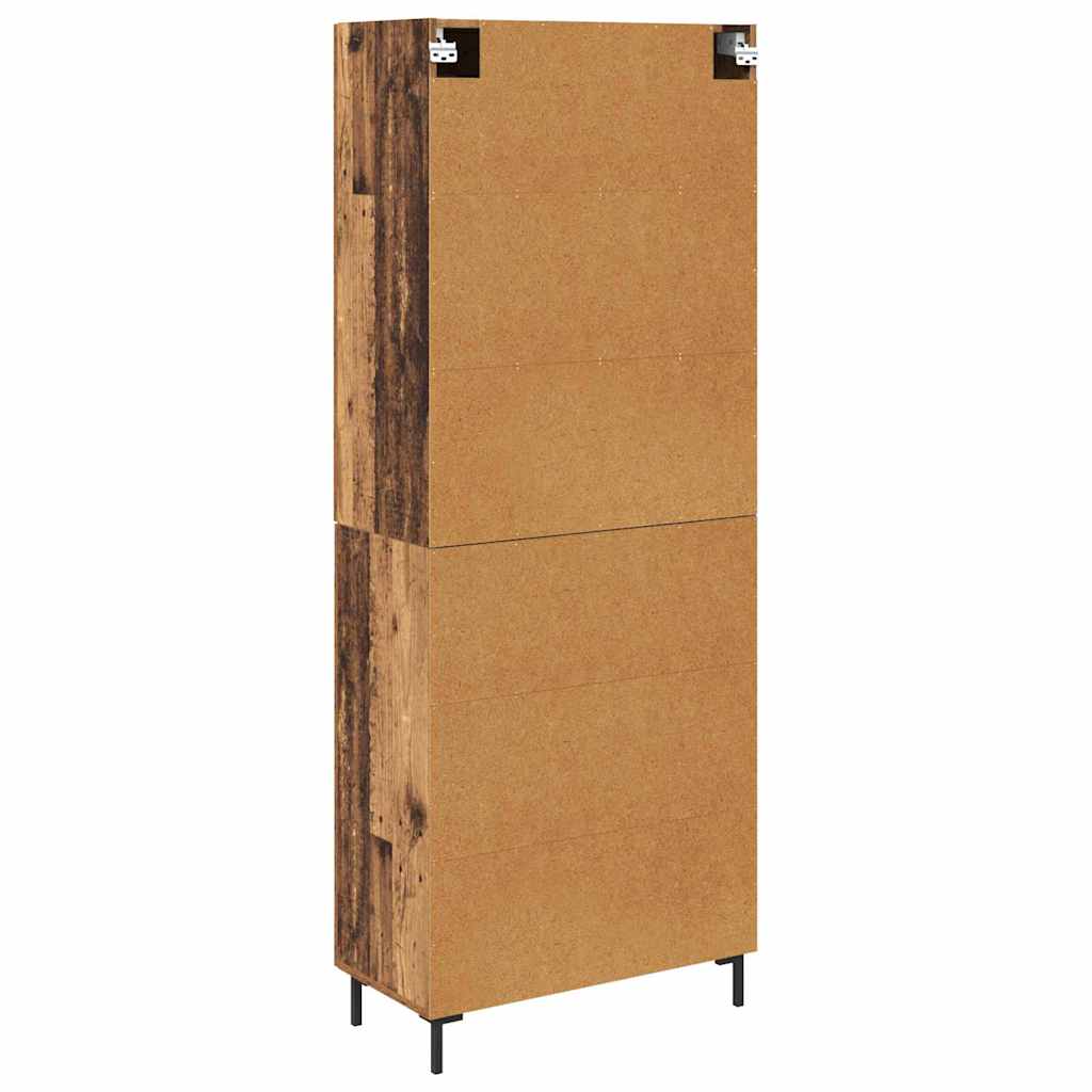 vidaXL Highboard 2 pcs Altholz Holzwerkstoff