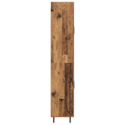 vidaXL Highboard 2 pcs Altholz Engineered Wood und Glas