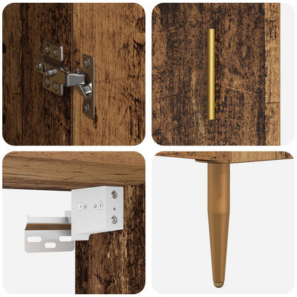 vidaXL Highboard 2 pcs Altholz Holzwerkstoff